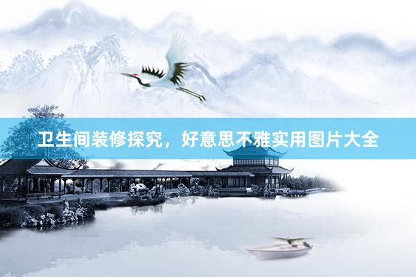 卫生间装修探究，好意思不雅实用图片大全